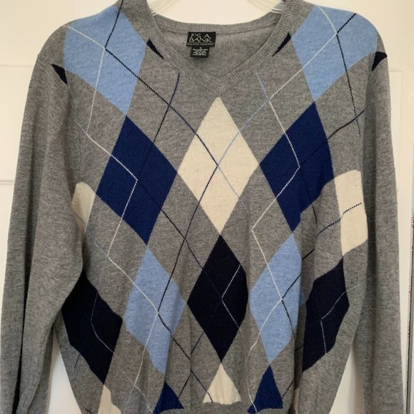 Jos A Bank (S) Argyle sweater - Picture 1 of 3